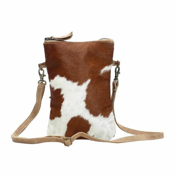 Myra Bag Handbags - Myra Bag Handmade White Cross Body Bag Upcycled Canvas & Cowhide Leather